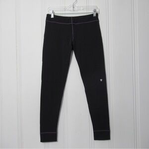 Stoic Black with Purple Trim Baselayer Bottoms Size Small
